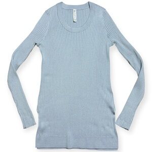 Athleta Lincoln Park Ribbed Coolmax Sweater Tunic NWT In Glacial Blue Sz M